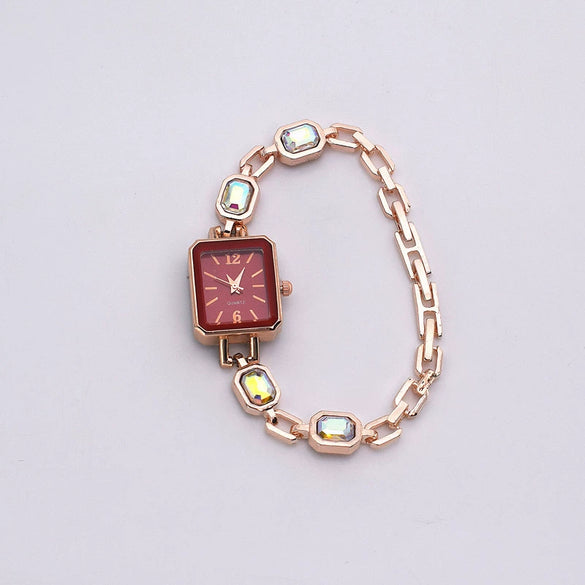 Women's Alloy Rectangle Dial Casual Midcentury Style Quartz Bracelet Watch