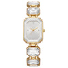 Women's Alloy Rectangle Dial Leisure Watch With Rose Gold Buckle And Full Of Diamonds