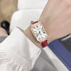 Women's Alloy Rectangular Leisure Watch With Roman Numerals