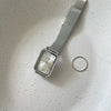 Women's Alloy Rectangular Stud Scale Quartz Watch Leisure Style
