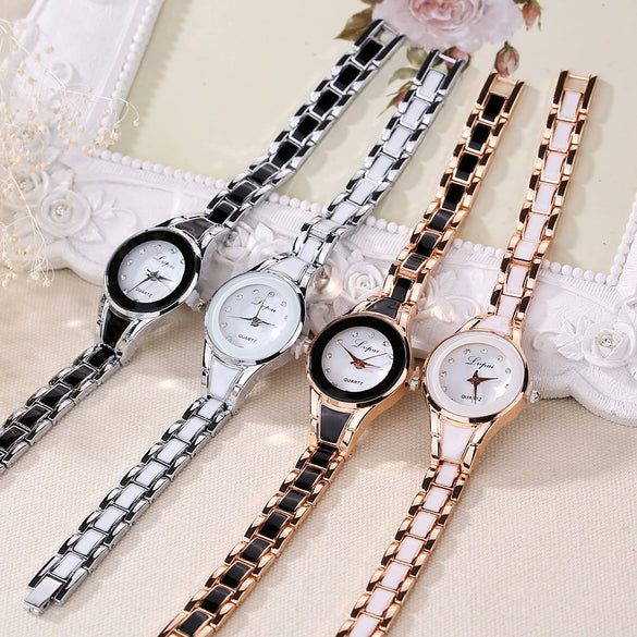 Women's Alloy Resin Quartz Watches Round Dial Leisure Style