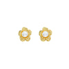 Women's Alloy Retro Minimalist Golden Flower Electroplated Earrings