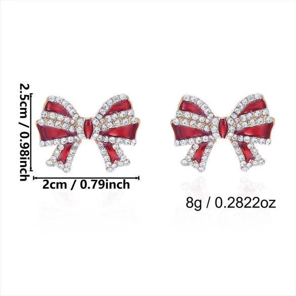 Women's Alloy Rhinestone Asymmetric Drop Earrings With Electroplated Goblet Design And Stainless Steel Posts For Christmas Style