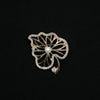 Women's Alloy Rhinestone Brooch With Leaf And Heart Shape Electroplated Highend Niche Jewelry