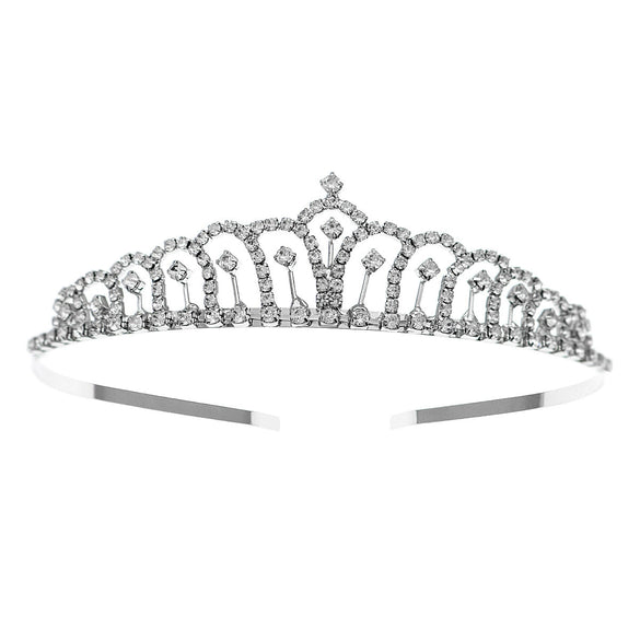 Women’s Alloy Rhinestone Crown Headband Handmade Princess Style Wedding Party Headwear