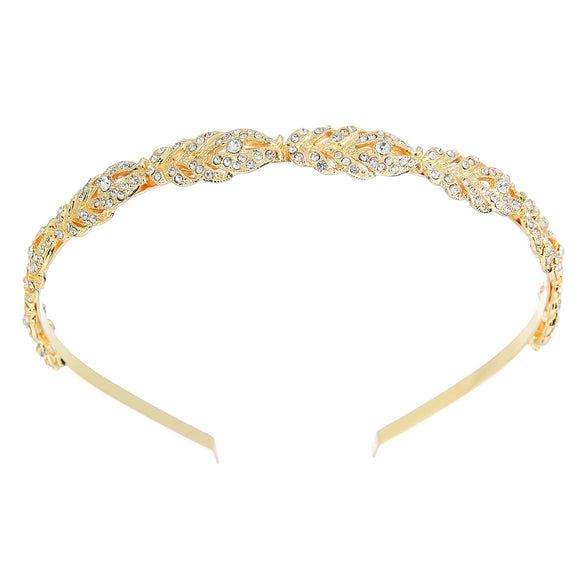 Women’s Alloy Rhinestone Floral Crown Headband Handmade Fashion Wedding Hair Accessory