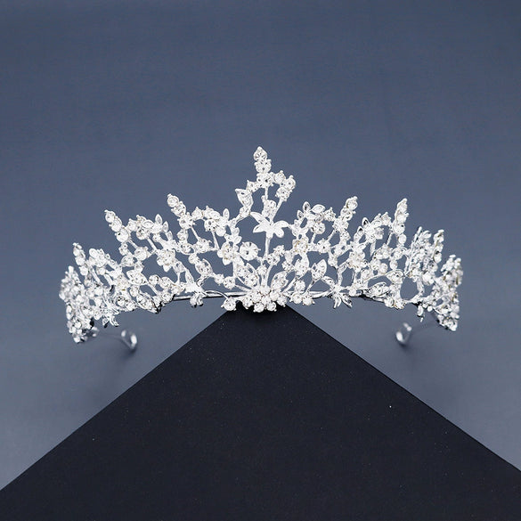 Women's Alloy Rhinestone Floral Vine Bridal Hair Crown Elegant Wedding Hair Accessory