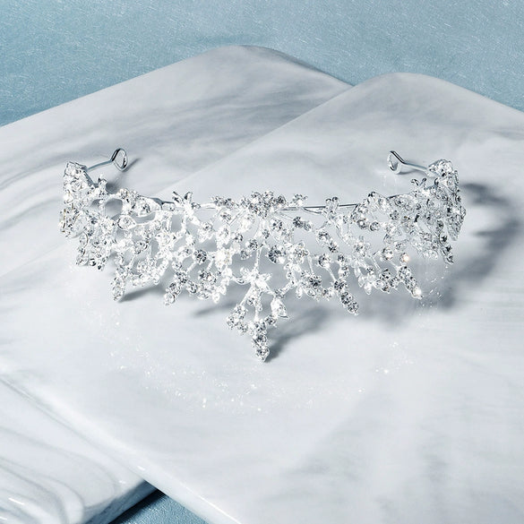Women's Alloy Rhinestone Floral Vine Bridal Hair Crown Elegant Wedding Hair Accessory