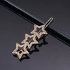 Women's Alloy Rhinestone Hair Side Clip With Fivepointed Star Heart And Moon Design Sparkling Bangs Hairpin Accessory
