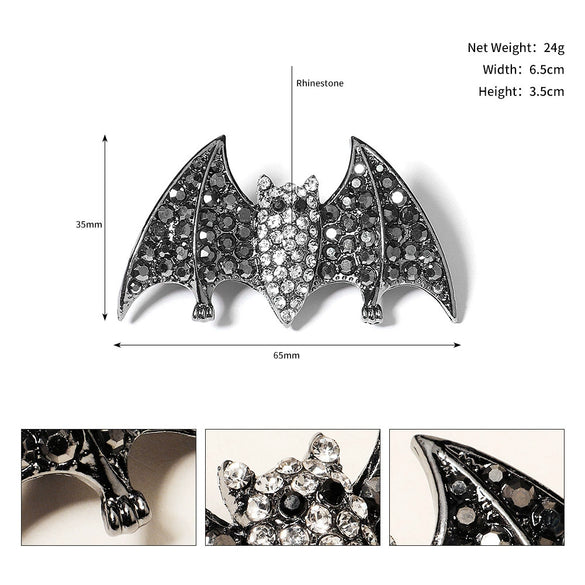 Women's Alloy Rhinestone Spider Skull Hair Clip Creative Side Bangs Barrette For Party And Carnival Hairstyles