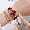 Women's Alloy Rhombus Quartz Watch Simple Personality Fashion With Printed Logo