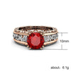 Women's Alloy Ring With Flower Pattern And 14K Rose Gold Electroplated