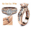 Women's Alloy Ring With Flower Pattern And 14K Rose Gold Electroplated