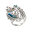 Women's Alloy Ring With White Swan And Zodiac Animal Pattern Retro Classic And Fashion Style Electroplated