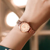 Women's Alloy Rose Gold Buckle Round Dial Fashionable Watch