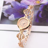 Women's Alloy Round Dial Leisure Fourleaf Clover Quartz Bracelet Watch