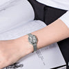 Women's Alloy Shell And Mesh Belt Square Retro Fashion Light Luxury Quartz Watch