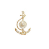 Women's Alloy Ship Anchor Brooch Electroplating Luxury Elegant Suit Pin Accessories