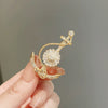 Women's Alloy Ship Anchor Brooch Electroplating Luxury Elegant Suit Pin Accessories