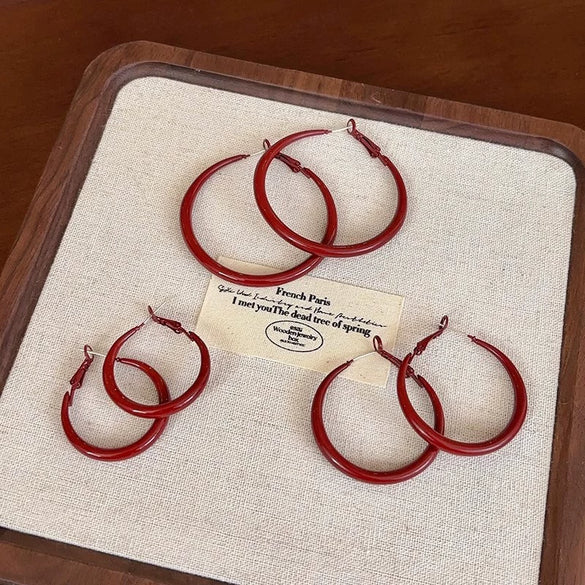 Women's Alloy 925 Silver Geometric Hoop Earrings With Electroplating