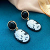 Women's Alloy Skull Tooth Hanging Earrings Retro Palace Style Electroplating