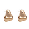 Women's Alloy Smooth Twisted Metal Irregular Electroplated Earrings Light Luxury High End