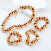 Women's Alloy Snake Bone Chain Jewelry Set With Geometric Design And Diamond Treatment