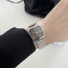 Women's Alloy Square Dial Bamboo Casual Quartz Watch