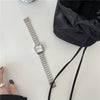 Women's Alloy Square Dial Bamboo Casual Quartz Watch