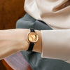 Women's Alloy Square Dial Fashion Simple Elegant Mesh Chain Niche Watch