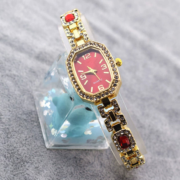 Women's Alloy Square Diamondset Leisure Watch