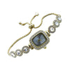 Women's Alloy Square Quartz Bracelet Watch Fashion Diamondencrusted