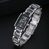 Women's Alloy Stainless Steel Ordinary Glass Mirror Rectangle Dial Quartz Bracelet Watch