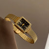 Women's Alloy Stainless Steel Square Dial Retro Luxury Watch