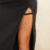 Women's Alloy Star Pendant Tassel Thigh Chain With Artificial Gemstones And Semiprecious Stones Inlay