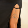 Women's Alloy Star Pendant Tassel Thigh Chain With Artificial Gemstones And Semiprecious Stones Inlay