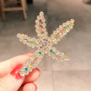 Women's Alloy Starfish Pearl Rhinestone Hairpin Electroplated Duckbill Clip Shark Clip Headwear