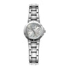 Women's Alloy Steel Belt Quartz Watch With Round Dial And Butterfly Double Snap Button Leisure Style