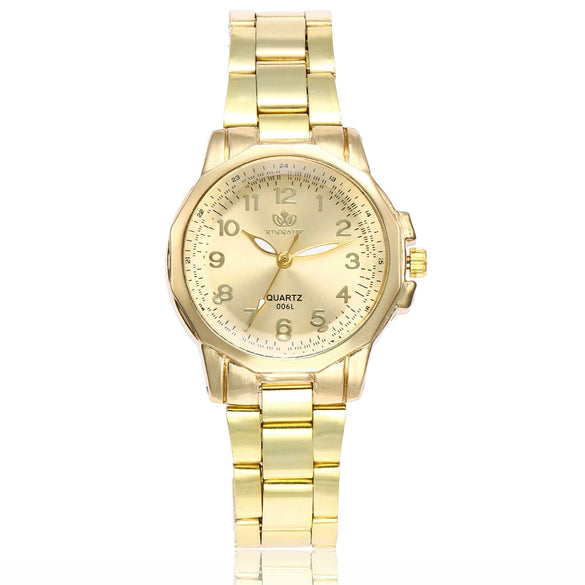 Women's Alloy Strap Casual Round Dial Quartz Watch