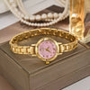 Women's Alloy Strap Round Dial Casual Retro Light Luxury Student Watch