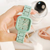 Women's Alloy Strap Square Dial Fashion Luxury Student Calendar Week Watch
