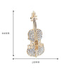 Women's Alloy Suit Brooch Electroplated Natural Style Violin Pin For Cardigan Shawl