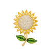 Women's Alloy Sunflower Brooch With Electroplating Treatment Natural Style