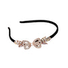Women's Alloy Velvet Headband With Pearl Butterfly And Rhinestone Electroplated