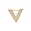 Women's Alloy Vshaped Rhinestone Electroplating Brooch With Geometric And Letter Patterns