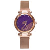 Women's Alloy Watch Set With Magnet Buckle And Round Dial Leisure Style