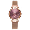 Women's Alloy Watch Set With Magnet Buckle And Round Dial Leisure Style