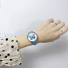 Women's Alloy Watch With Blue Butterfly Design Simple Elegant Fashion Style