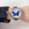 Women's Alloy Watch With Blue Butterfly Design Simple Elegant Fashion Style