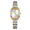 Women's Alloy Watch With Rectangle Dial And Stainless Steel Clasp French Retro Elegant Style
